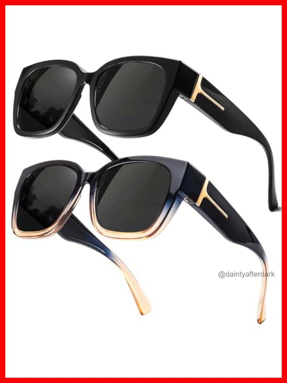 Polarized Over Glasses Sunglasses UV400 Square Full Frame